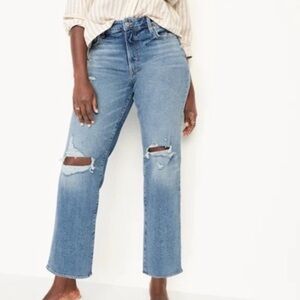 🟤NWT OLD NAVY Plus High-Waisted OG Loose Jeans in Dahlia - Sz 18